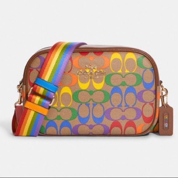 Coach Jamie Camera Bag In Rainbow Signature Canvas